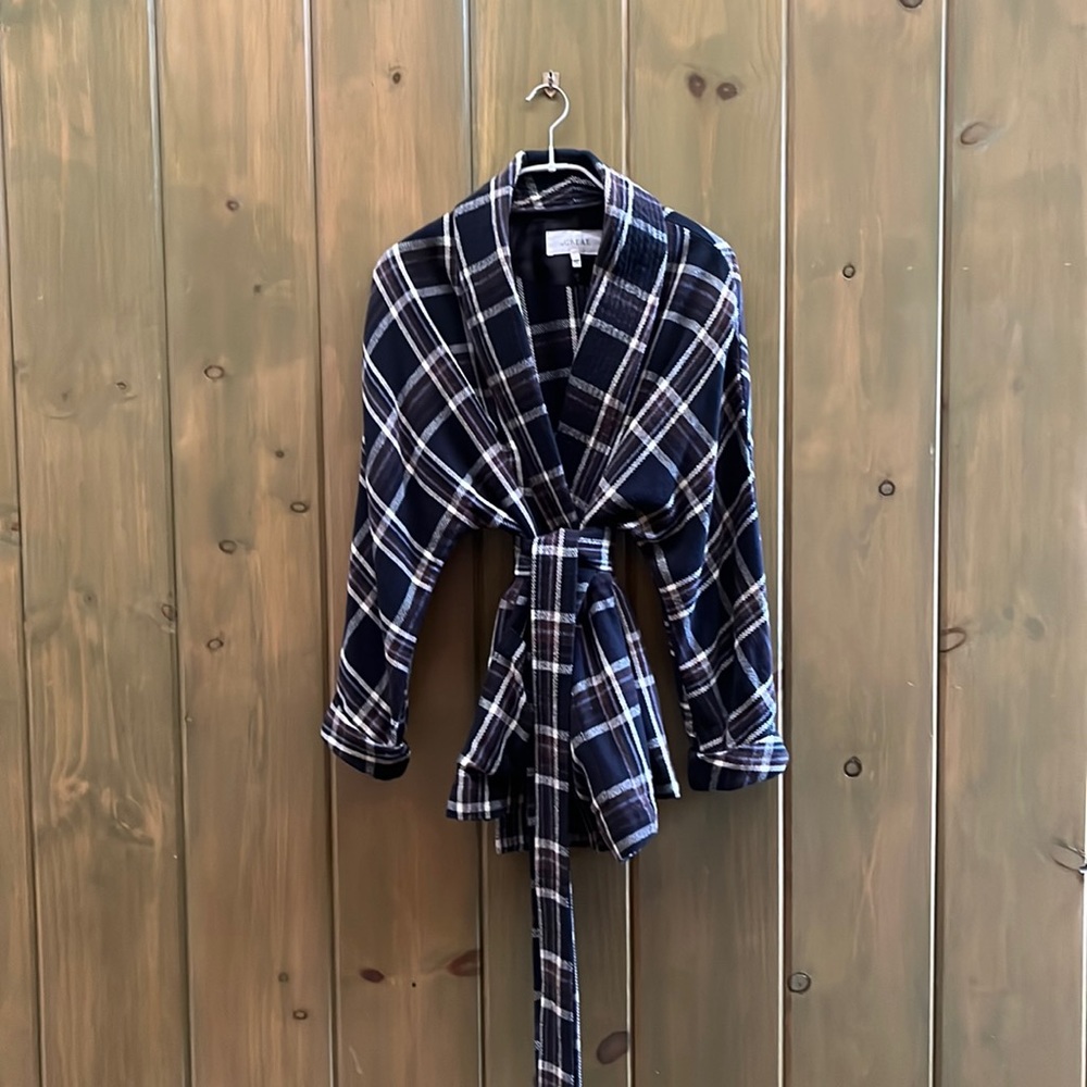 THE GREAT. The Cabin Jacket in Woodland Plaid. Size 1. NWT.